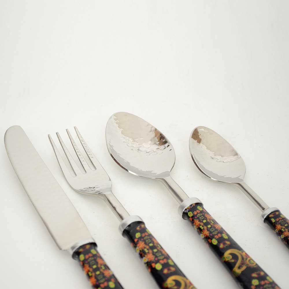 FLORAL CUTLERY SET OF 4