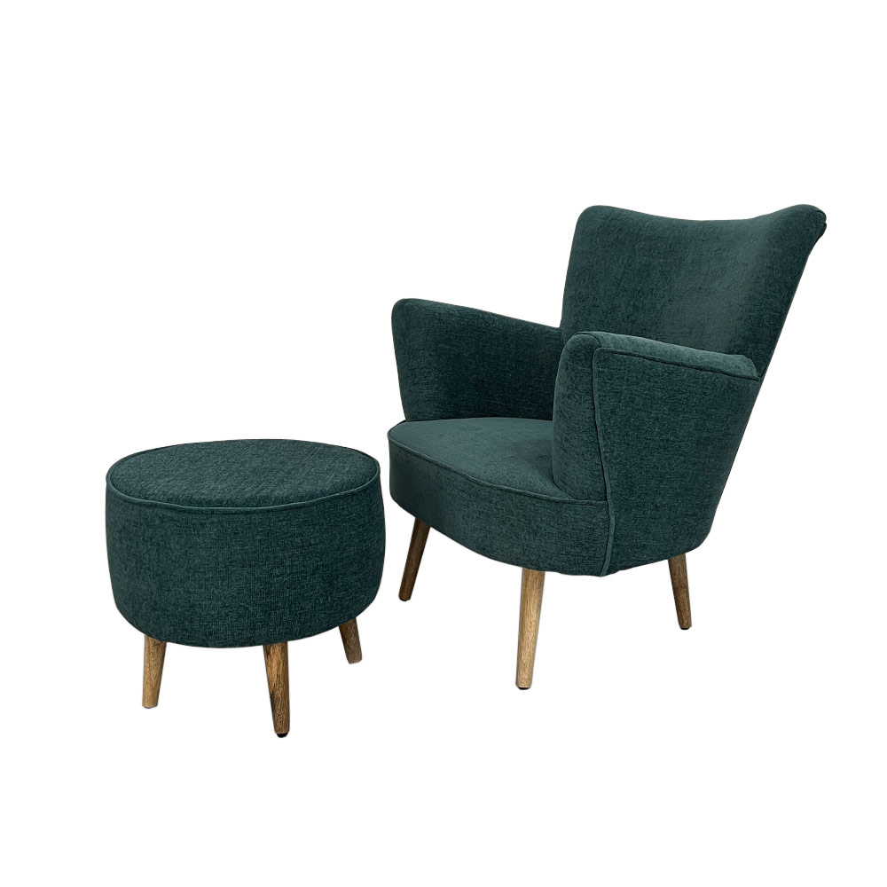 CROWN ARMCHAIR, PETROL/ TURQUOISE 