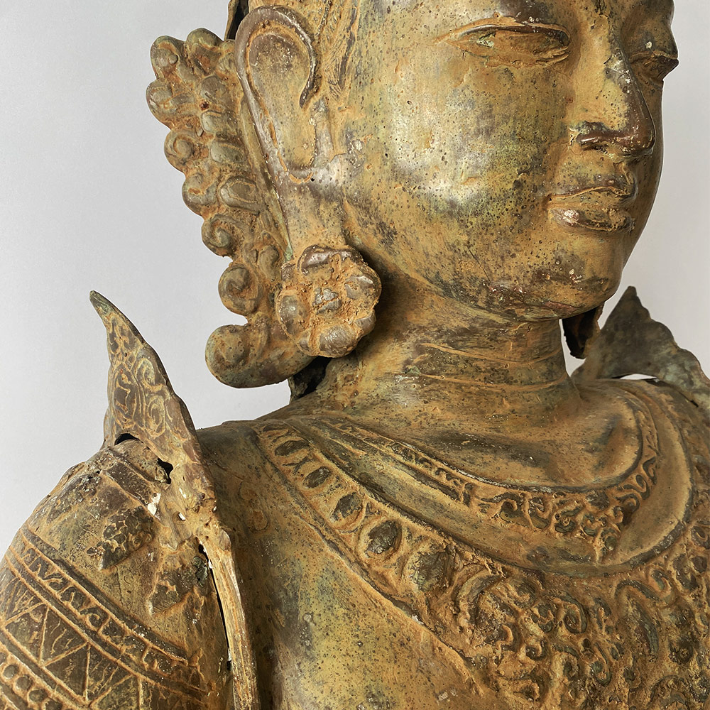 VISHNU BUST, BRONZE