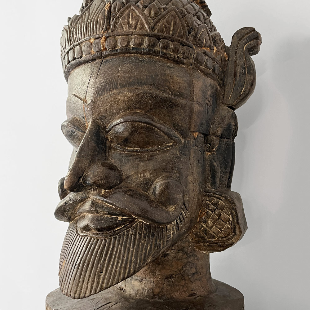 SHIVA HEAD, WOOD