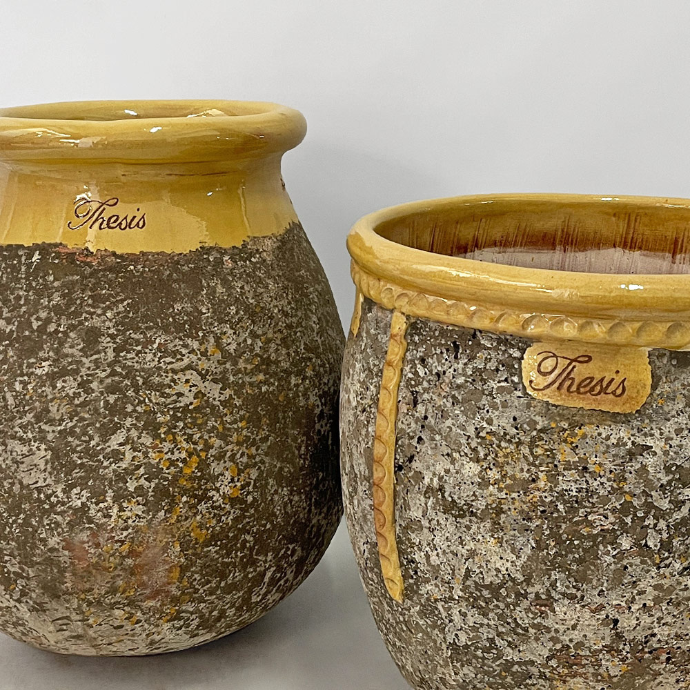 BIOT JAR, ANTIQUE YELLOW